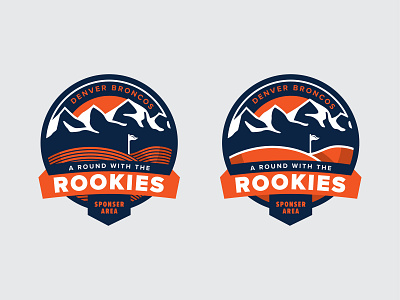 A Round with the Rookies Concept 1 blue broncos denver denver broncos football golf hills logo mountians orange pin flag rookies sports topgolf