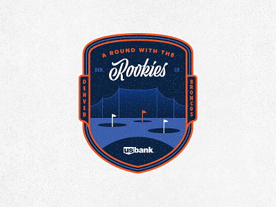 A Round with the Rookies Concept 3 blue broncos denver denver broncos football golf hills logo mountians orange pin flag rookies sports topgolf