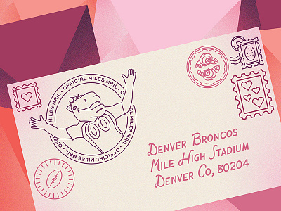 Broncos Bunch Valentine's Email Header Concept broncos card community denver denver broncos email envelope graphic header kids love nfl sports stamps valentine