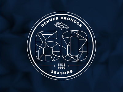 Denver Broncos 60th Season Logo Concept 1960 60 60th aniversary broncos coorado denver denver broncos diamond diamond jubilee geometric logo low poly nfl season sports