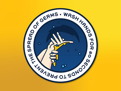 NFL Anti-Germs Graphic Stickers (Chargers) chargers football germs graphic hand sign hands hygiene illustration los angeles nfl pun shadow puppet sports vector wash