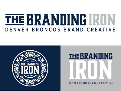 The Branding Iron Logo Concept brand creative branding iron colorado denver denver broncos design team in house logo team