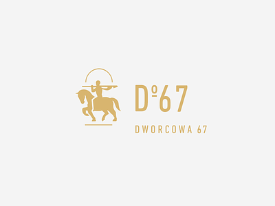 Dworcowa 67 apartments branding design gold logo real estate