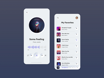 Music Player App app app design branding design designer illustration logo ui uiux ux