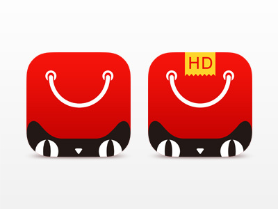Tmall LOGO app bag cat hd ios7 ipad iphone label logo red shopping tmall