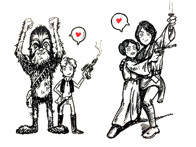 happy valentine's day chewbacca luke solo star valentines wars