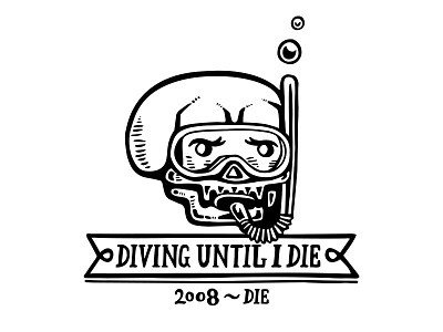 Diving Skull die dive diver diving babble skull