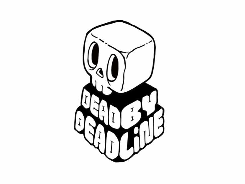 Dead by Deadline animation dead deadline gif illustration skull