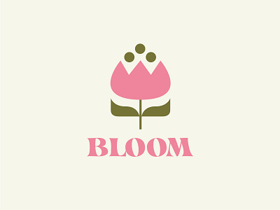 Bloom bloom blossom design florist flower girl girly leo alexandre logo minimal nature pink plant rose shop vector wildlife
