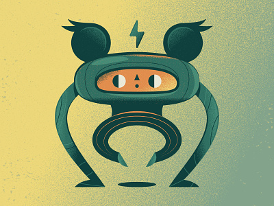 Charactober N°18 animal character character design character illustration charactober charadesign electric geometric geometry grain illustration inktober leo alexandre léo alexandre magnetic mickey mickey mouse mouse vector zixidi