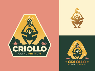 Criollo N°2 amazon animal ape apes brand branding cacao chocolate cocoa cocoa nut cocoa pod ethnic gold léo alexandre monkey monkeys nut nuts singe tribal