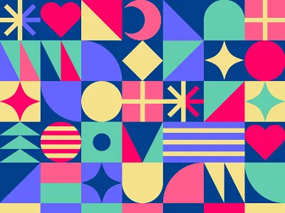 Winter holidays geometric pattern abstract background christmas colorful decorations design geometric graphic happy new year holidays illustration leo alexandre neo geo ornaments pattern shapes trendy vector winter xmas