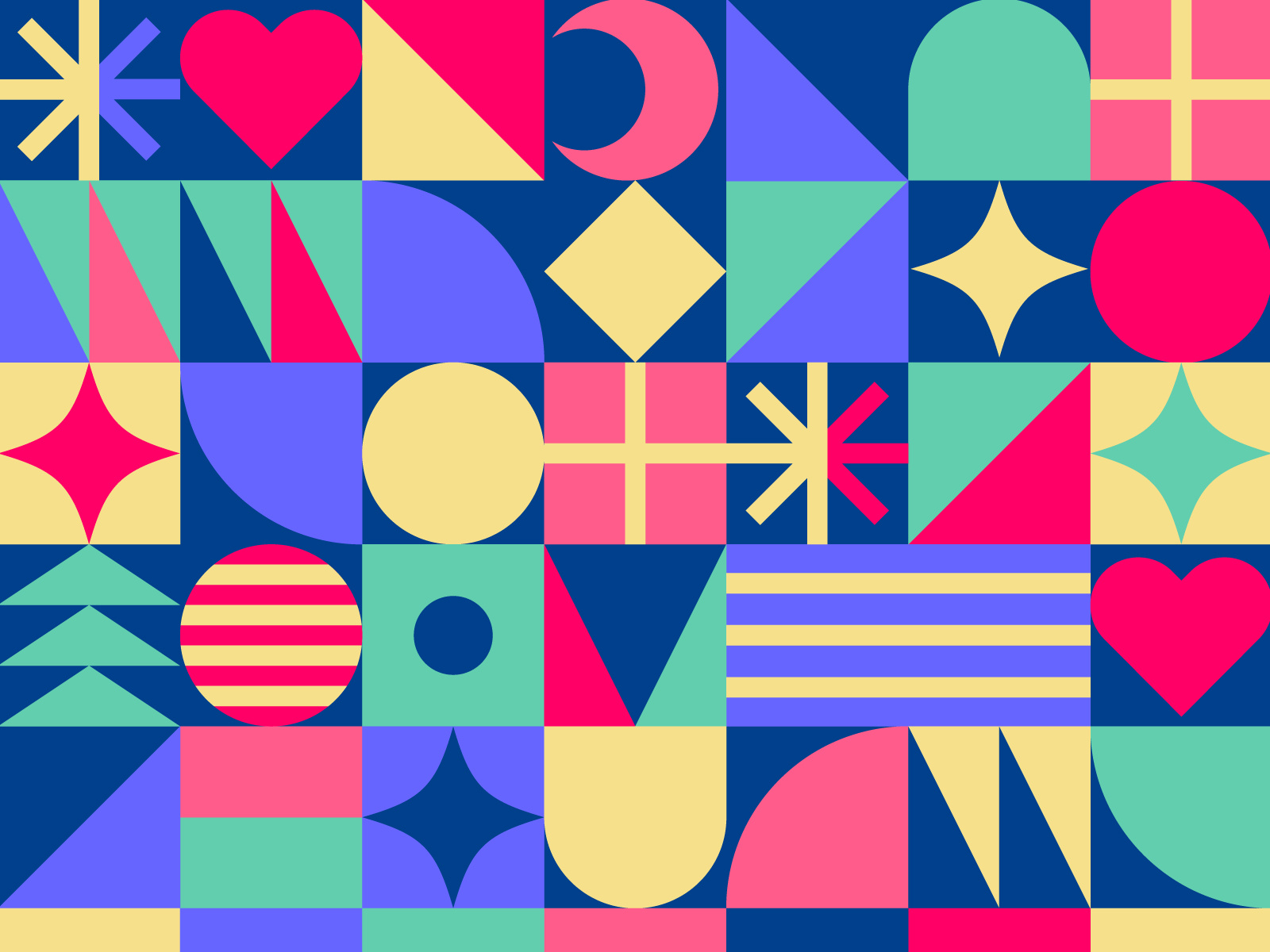 Winter holidays geometric pattern by Léo Alexandre for Awsmd on Dribbble