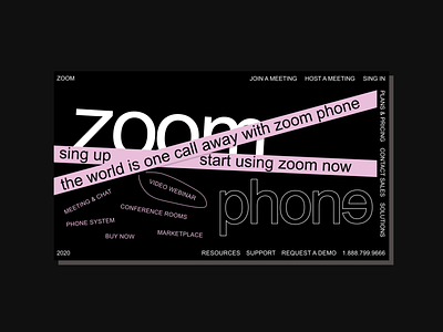 Zoom main page graphic design typography ui visual design