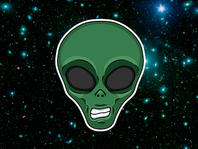Alien alien art character drawing green illustration illustrator planet space universe vector