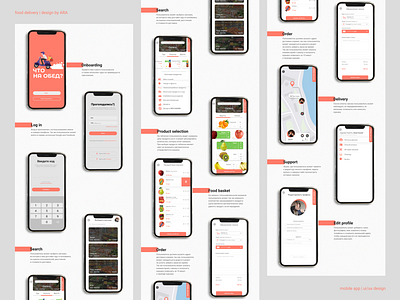 Food delivery | Mobile App branding deliver delivery design figma food icon illustration mobile app photoshop ui ux