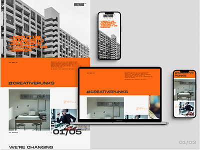 BRUTHAUS Creative Agency - Brutalist Design Exploration (01/03)