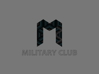 MILITARY CLUB branding club design designs flat icon illustration logo minimal simplicity typography vector
