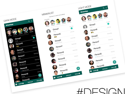 WhatsApp Redesign app app design design message message app messaging messenger minimal redesign simplicity typography ui ux whatsapp