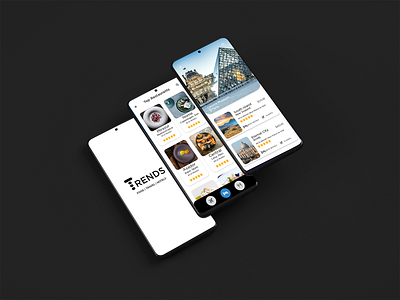 Tourist Trends - App Design app app concept app design app ui design food app hostel booking app hotel app hotel booking logo design minimal simplicity top app designs tourism travel travel app traveling travelling guide ui