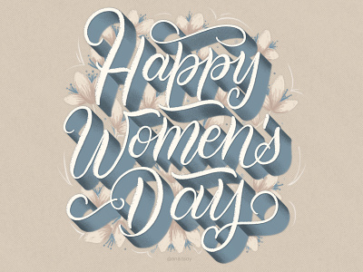 Happy Women's Day calligraphy digital illustration digital lettering handlettering illustration lettering lettering design letters poster design procreate typogaphy womens day