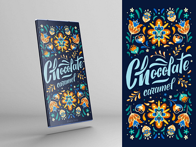 Chocolate package design | Lettering and Folkart calligraphy chocolate design digital lettering folkart handlettering illustration lettering letters package design packaging procreate typogaphy