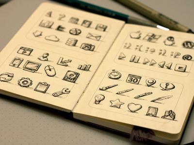 Sketchy Icons The Third hand drawn icons illustration sketch