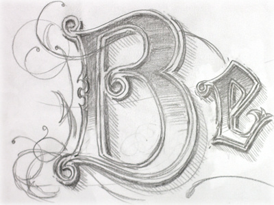 Toodles 5: Be doodle drawing lettering sketch toodles wip