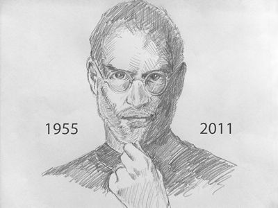 Here's to the crazy ones apple doodle drawing sketch