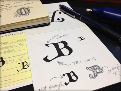 Toodles 7: Monogramy doodle drawing hand drawn lettering process sketch toodles