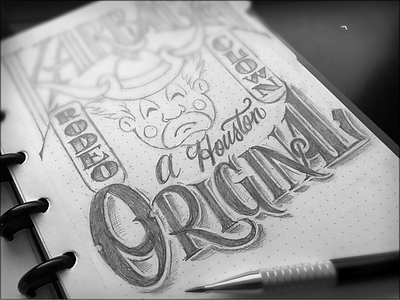 Toodles 146: A Houston Original hand drawn lettering pencils sketch toodles