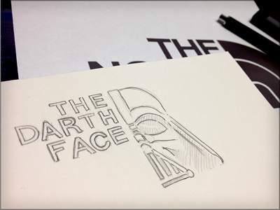 Toodles 15: The Darth Face hand drawn icons identity illustration sketch star wars toodles