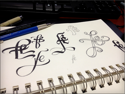 Toodles 22: Ligature concepts doodle handdrawn illustration inked lettering ligature sketch toodles