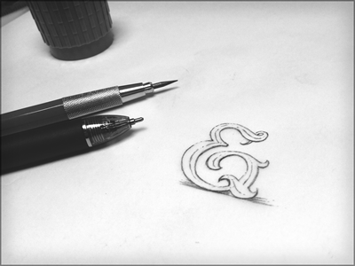 Toodles 26: Drawpersand pencil sketch drawing illustration doodle toodles lettering hand drawn ampersand