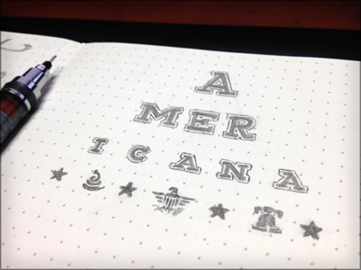 Toodles 29: The Eyechart - Americana Edition hand drawn illustration lettering pencils sketch toodles