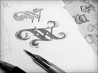 Drawn to Fite! concepts hand drawn lettering pencils process sketch thetypefight