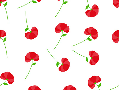 Red Flower Pattern design illustration pattern vector