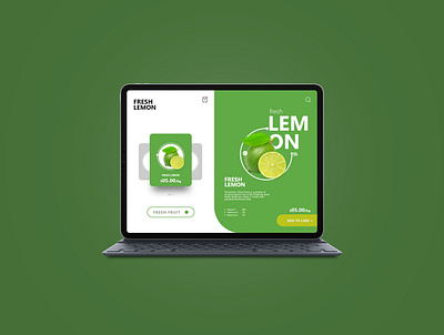 Fresh Fruit app branding design fruit illustration lemon ui ux