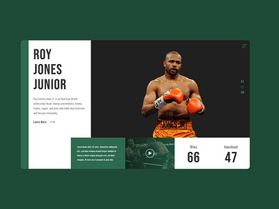 roy jones jr boxing boxing glove cool design green mike tyson simple web webdesign