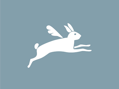Flying Rabbit – small illustration illustration logo vector