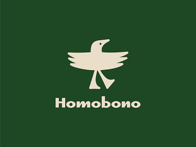 Homobono logo bird logo branding illustration logo logo symbol vector