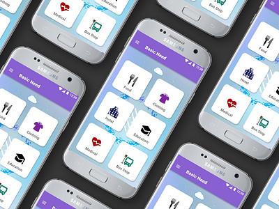 Basic Need App Home Screen android app design android design app design branding design home screen minimal mobile app design mobile ui ui ui design ui ux uidesign user inteface