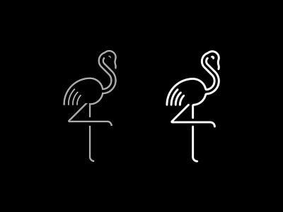 Black Flamingo branding logo signage