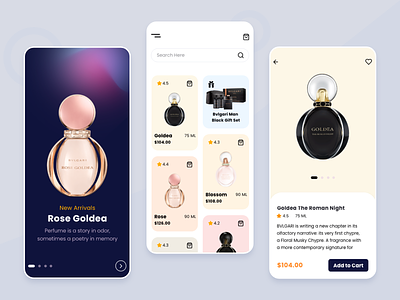 Perfume Sale App app branding design perfume perfume bottle