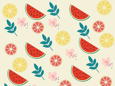 Summer Pattern graphic design illustration print summer pattern ui