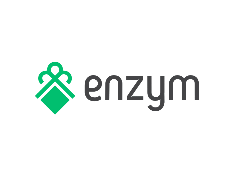 Enzym Logo Animation 2.5d 2d after effects animation branding cube design digital gif green lines logo logotype loop motion motion graphics symbol transition typography ukraine