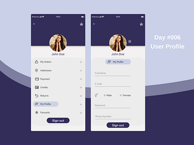 #Dailyui
day #006
User Profile