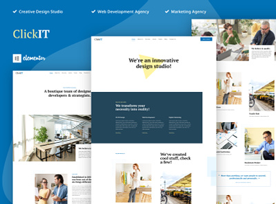 ClickIT - Creative Digital Agency Elementor Template Kit agency blog business consulting creative agency digital agency digital marketing modern design page builder portfolio responsive start up tech business