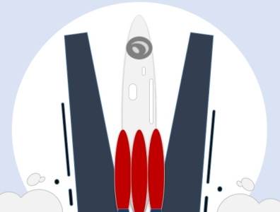 Rocket animation design illustration vector
