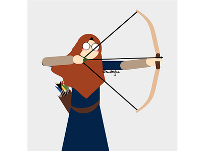 THE ARCHER animation app art branding design flat icon illustration illustrator logo vector
